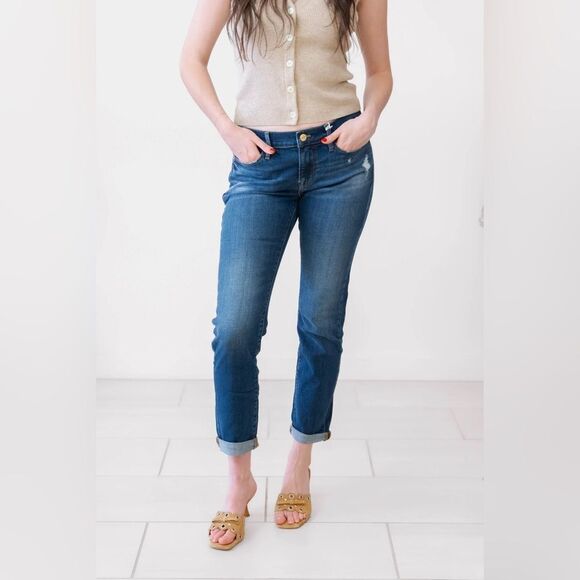 FRAME Le Garçon Straight Jeans 31 Waist Mid Rise Boho - Picture 1 of 13